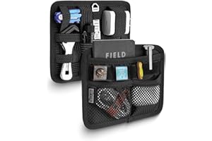 TACTICAL_GEEK TCM8 EDC Organizer Board, Anti-Slip Elastic Woven Board, Utility Bag Insert Panel for Small Gear, Backpack Accessories with Open Pocket & Mesh Pocket (Black)