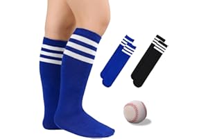 Century Star Kids Toddler Youth Cotton Soccer Socks Knee High Soft Tube Socks Long Sport Stockings for Boys Girls