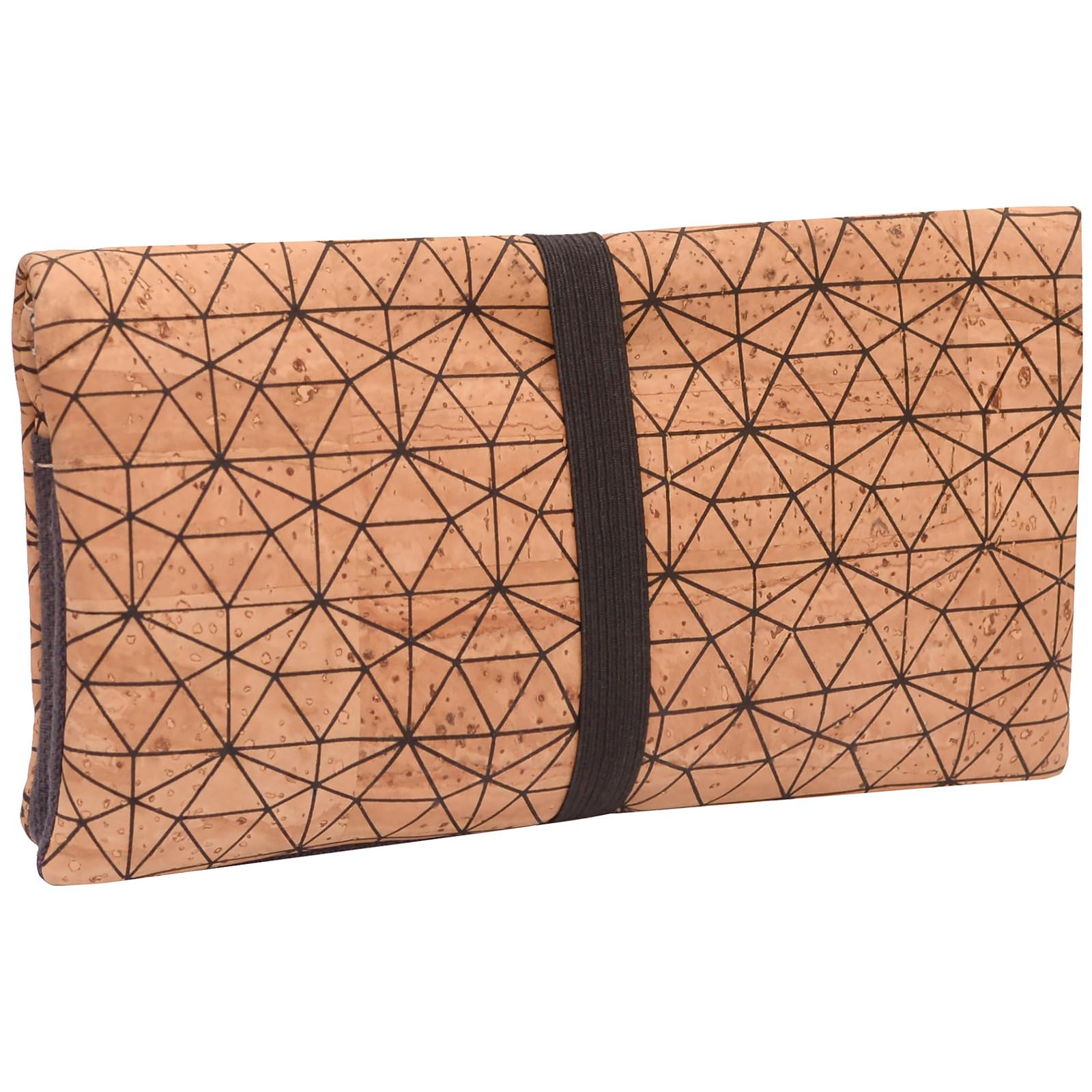 Simaru Tobacco Pouch Made of Waterproof Cork and Fabric, This Rolling Pouch has compartments for Lighter, Filter and Paper, of Course Designed for Men and Women (Anthracite/Beige)