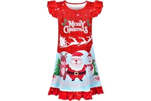 NIDOUL Kid Girls Nightgown Night Dress Unicorn Rainbow Princess Pajamas Sleepwear Nightie
