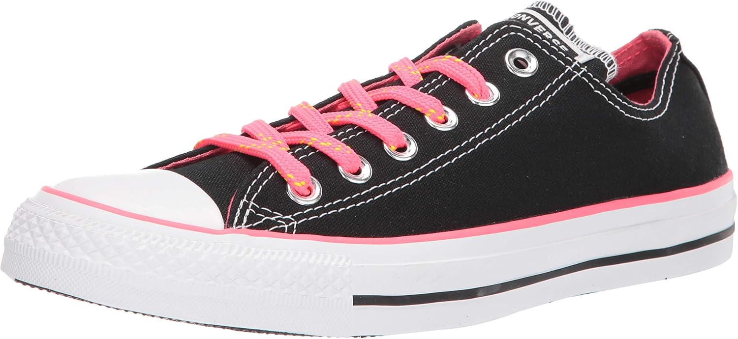 converse chuck taylor hi leather neon pink sneakers