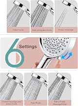 Cobbe Hard Water Filter Shower Head and Hose, 6 Modes, Chrome view 5