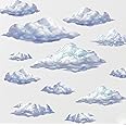 Create-A-Mural Sky Cloud Wall Decals Beautiful Cloud Wall Stickers Girls Wall Art Stickers for Bedroom Peel and Stick Kids Room Decor Nursery Toddler Teen Decorations Playroom Birthday Gift