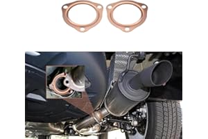 RGOAANC 2PCS 2.5"Copper Header Exhaust Collector Gaskets, Exhaust Gasket, Car Accessories Exhaust Pipe Gasket, Automotive Exhaust Systems & Parts Compatible with BBC/SBC (2.5 Inches)