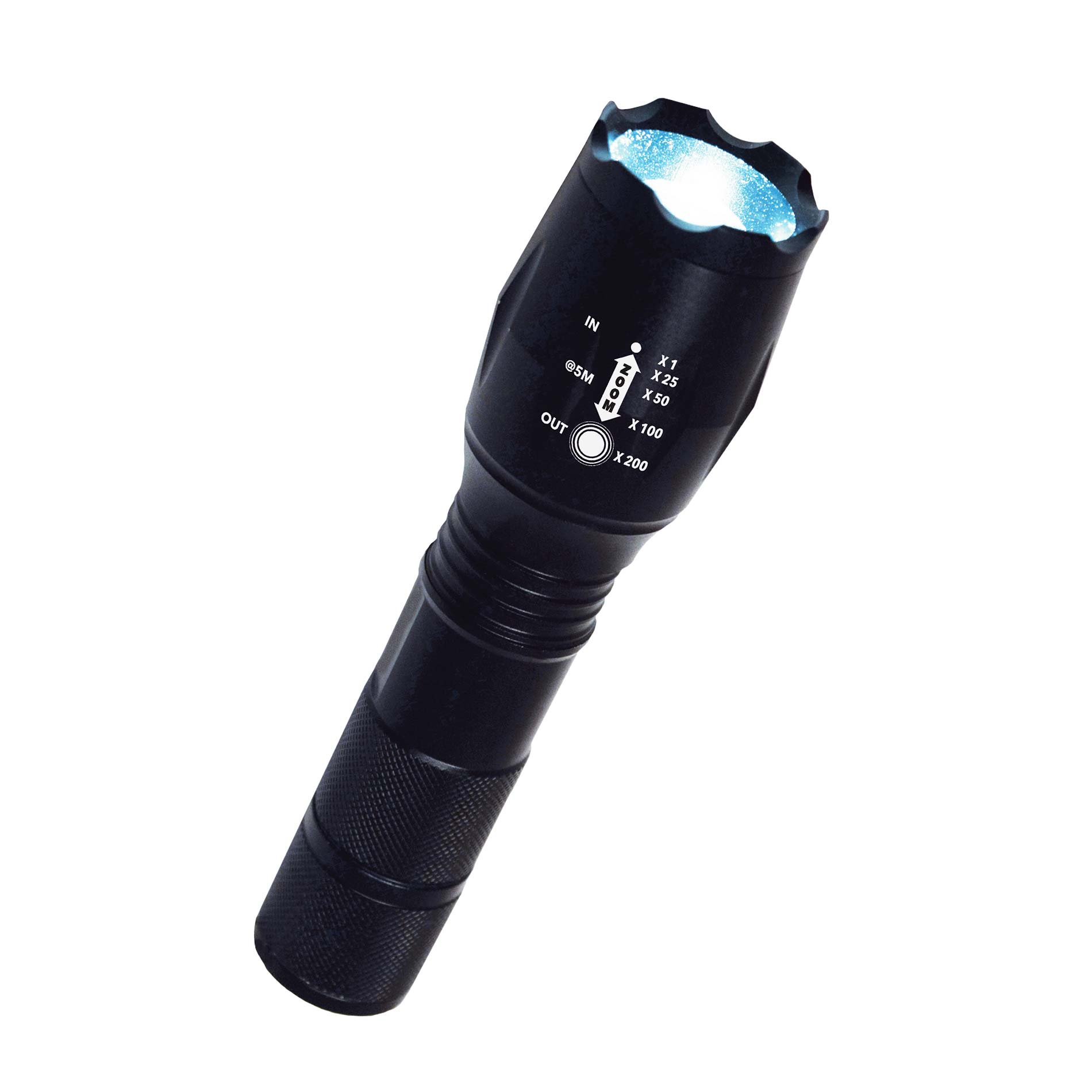 Atomic Beam LED Flashlight by BulbHead, 5000 LUX, 5 Beam Modes