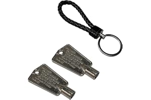 Beaufan Metal Freezer Door Keys Fits Frigidaire, Kenmore & Electrolux Freezer Refrigerator Models, Compare to Part# 216702900, 297147700, 2 Pack Metal Freezer Door Keys & 1 Pack Key Chain