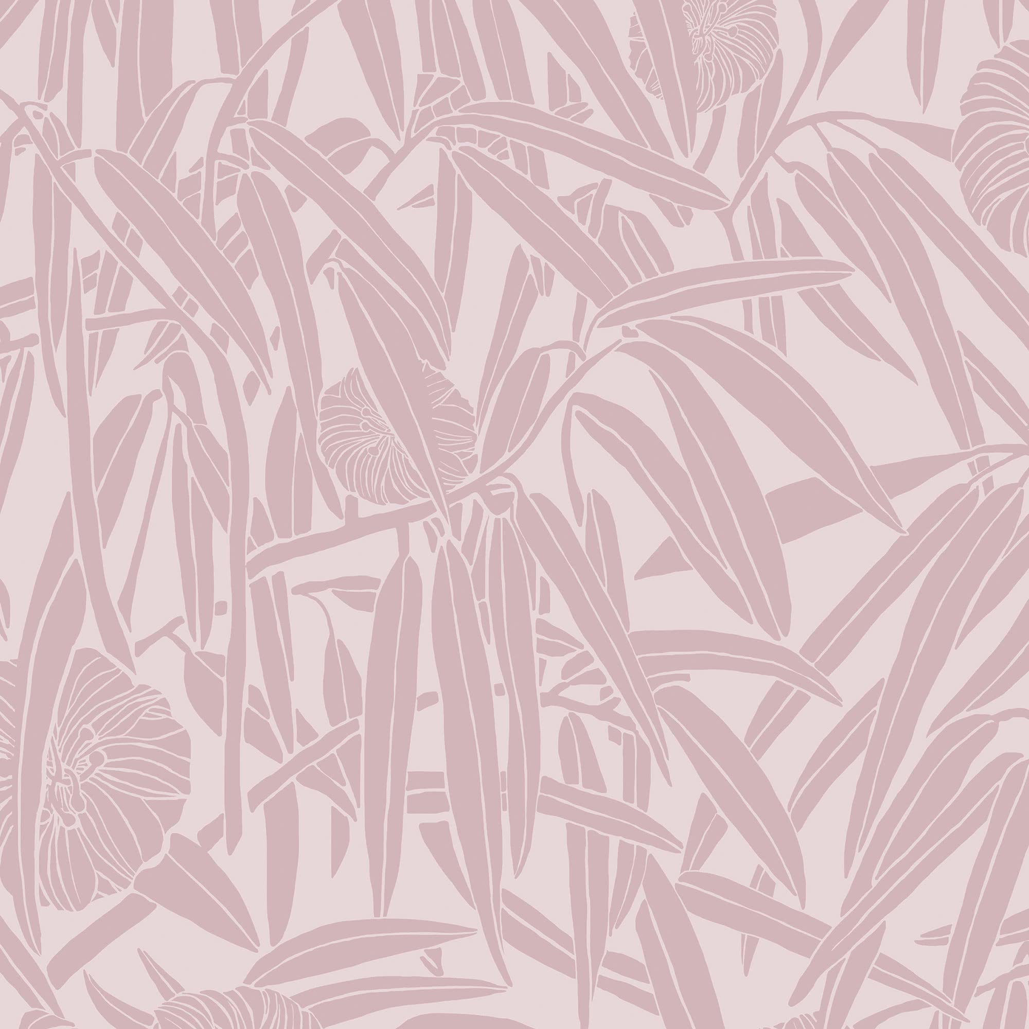 Galerie DA23231 Luxe Two Tone Leaf Wallpaper, Pink, 10.05m x 53cm