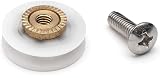Linwnil 4x Shower Door Rollers 19mm Diameter Grooved Wheels 304 SS view 2