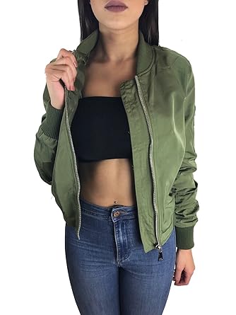 Worldclassca Damen Bomber Jacke LEICHT ÜBERGANGSJACKE FREIZET Bomberjacke Jacket Blouson Piloten Ladies Jacke FRÜHLING Herbst