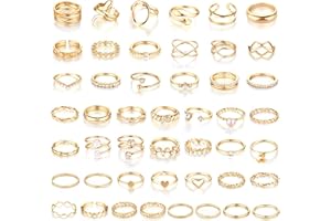 CHICUTIE Gold Knuckle Rings Set For Women Stackable Joint Finger Midi Rings Dainty Cubic Crystal Zirconia Simple Hollow Twist Cute Rings Pack Jewelry Gift
