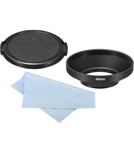 PATIKIL Pare-soleil 49 Mm Avec Surface Givrée Antireflet Avec Chiffon