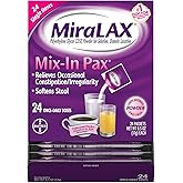 MiraLAX Gentle Constipation Relief Laxative Powder, Stool Softener with PEG 3350, No Harsh Side Effects, 1 Doctor & OBGYN Rec