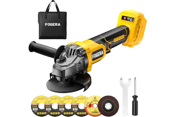 Cordless Angle Grinder, 4-1/2 Inch Power Grinder Tools Compatible with Dewalt 20V MAX Battery, 3 Speed Power Cordless Grinder