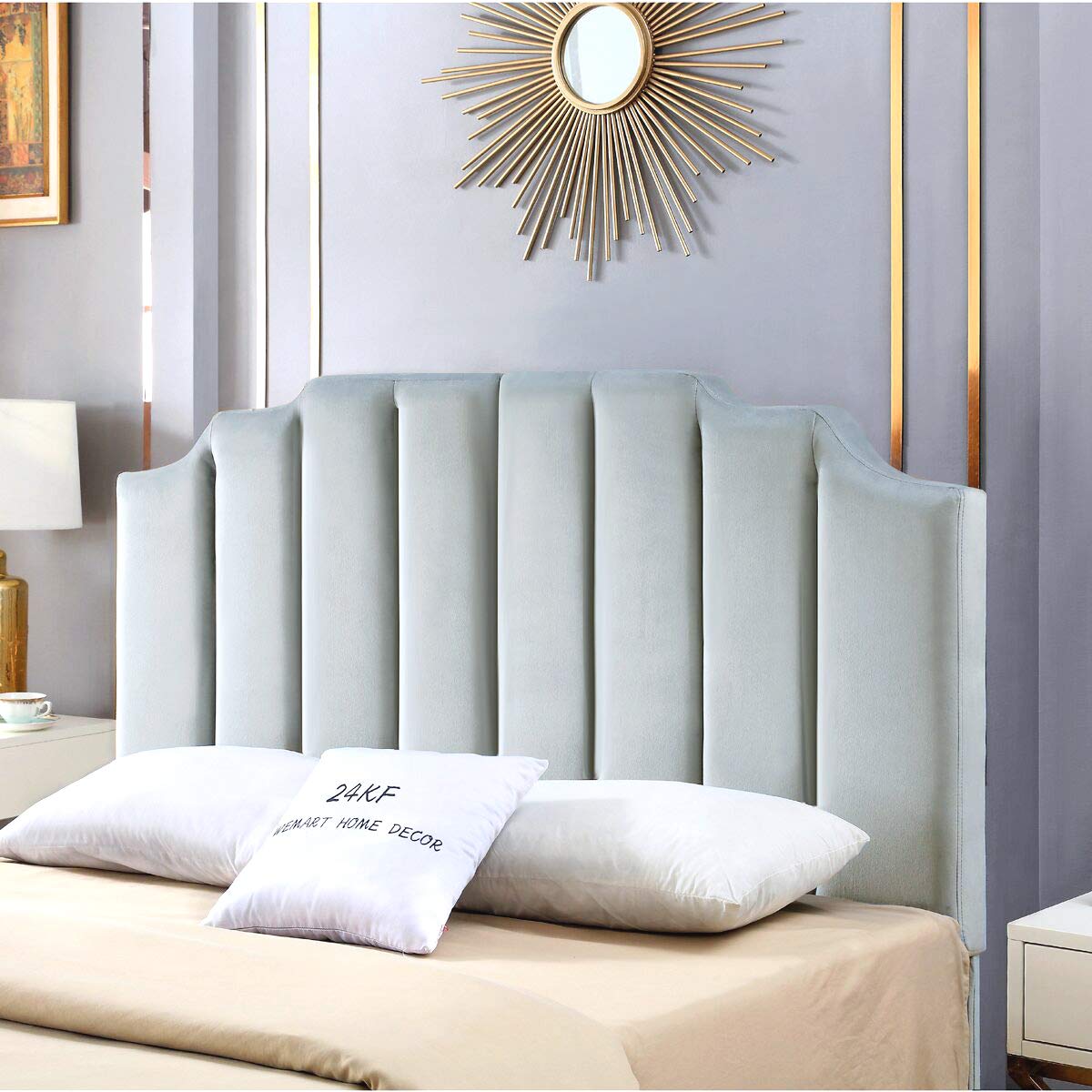 Best blush tufted bed frame