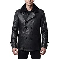 BGSD Men Alex New Zealand Lambskin Leather Car Coat (Also