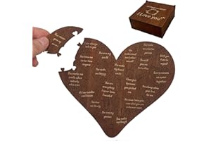 DELLA STELLA 20 Reasons Why I Love You Puzzle - Valentines Day Gifts for Him or Her Puzzle in Wood Box,Valentine's Day I Love You Box for Boyfriend Girlfriend Husband Wife
