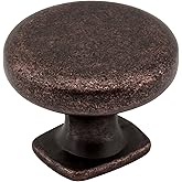 Jeffrey Alexander Belcastel 1 1-3/8" Diameter Mushroom Knob, Distressed Oil Rubbed Bronze