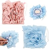 2 Pcs Bar Soap Loofah Pouch, Loofah Washcloth, Easy-Hang Bath Sponge with Secure Drawstring, for Gentle Exfoliation and Fresh Skin