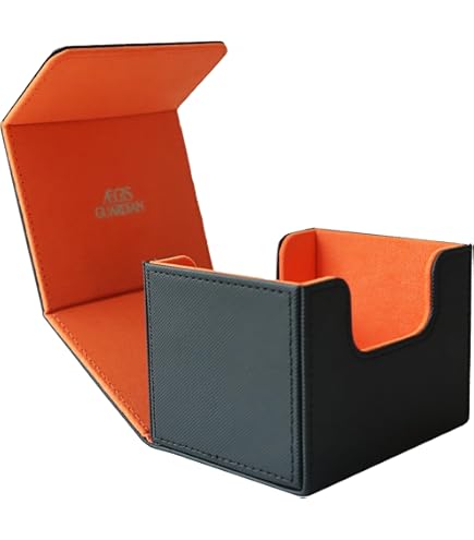 Aegis Guardian Commander Deck Box Hold 600+ Sleeved Cards, Card Deck Box With 2 Dice Tray Fit For Tcg Mtg Ccg Holds Up To 4 Car