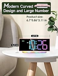 Cadmos Modern Curved Cute Digital Alarm