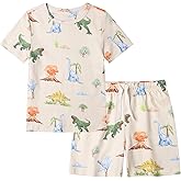 Owlivia 100% Organic Cotton Baby Short Sleeve Pajama Sets, Toddler Boy Girl 2-Piece Sleepwear