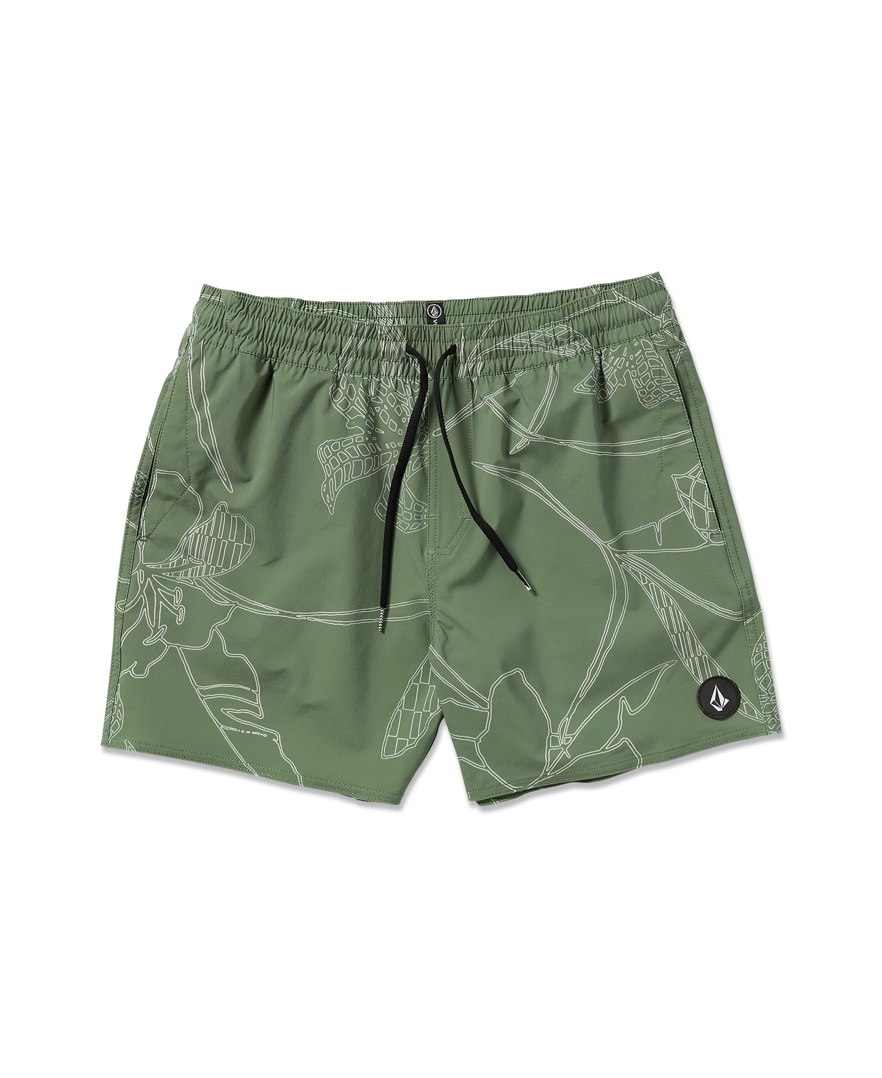 Volcom Men’s 20″ Mod-Tech Board Shorts- Stretch, UPF 50+ Sun Protection, Quick-Dry Swim Bottoms, Olive, 38