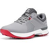 FitVille Extra Wide Men's Golf Shoes Waterproof, Professional Outdoor Spiked Golf Shoes for Men with Arch Support