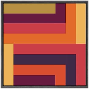 SIGNWIN Framed Canvas Wall Art Yellow, Orange, Red,...