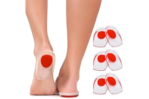 ARMSTRONG AMERICA Gel Heel Pads for Shoes | Plantar Fasciitis Heel Cups for Pain Relief | Silicone Cushions for Bone Spur Relief | Protector Insoles | Sore Heal Bruised Feet | Shoe Inserts for Women & Men (S/M 3-Pair)