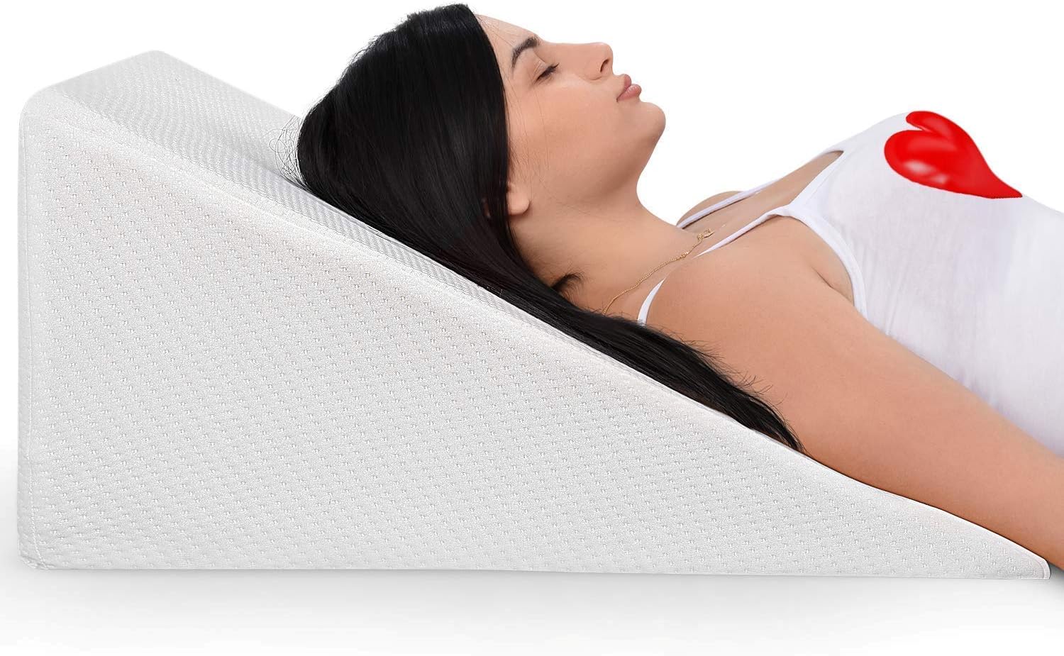 Linenaffairs Elevated Back Rest Pillow for Sleeping,Leg Elevator,Back & Neck Pain Relief, Pregnancy Maternity, Anti Snoring, Post Surgery