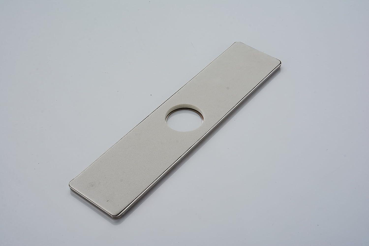 BWE Square 10 Inch Kitchen Sink Faucet Hole Cover Deck Plate Escutcheon Brushed Nickel - - 