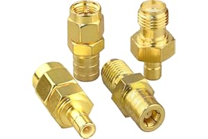 SMA to SMB Connector Kit Antenna Coax Adapter SMB to SMA Male to Female RF Coaxial Connector Kits for Extension Cable 4 Type 