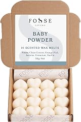 Fosse Living Baby Powder Soy Wax Melts 16 Pack Vegan Plastic Free UK Handmade