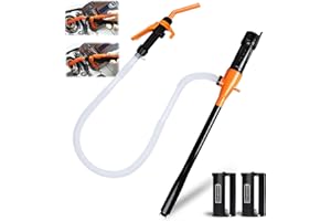NEURADICAL Fuel Transfer Pump Battery Operated Electric Siphon Pump, 2.4 GPM, Adjustable Flow Control Nozzle, Extra Long Hose, Portable Gas Can Pump for Gas, Diesel, kerosene, Water
