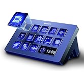 ULANZI Stream Controller Macro Keyboard D200 U-Studio Macro Pad 14 LCD Keys | 13 Customizable Macro Keys Deck to Control Apps and Software, Trigger Actions in OBS, Twitch, YouTube and more, for Mac/PC