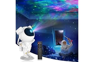 CYNLINK Star Projector Night Light, Astronaut Projector with Remote/Timer, Kids Room Decor, Aesthetic Galaxy Projector for Bedroom, Gift for Kids Adults Room Decor