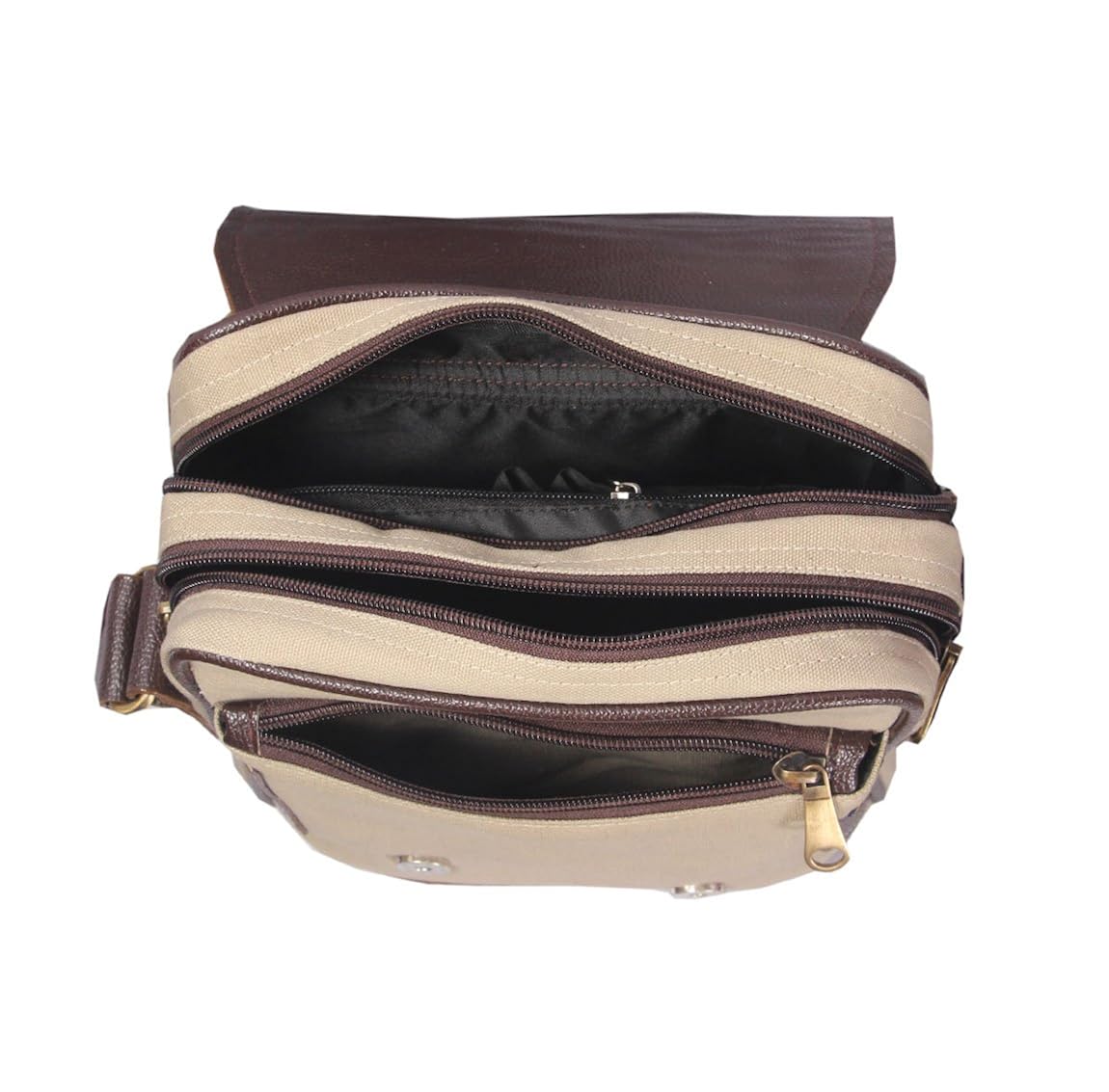 handcuffs men's shoulder bag (brown) ()