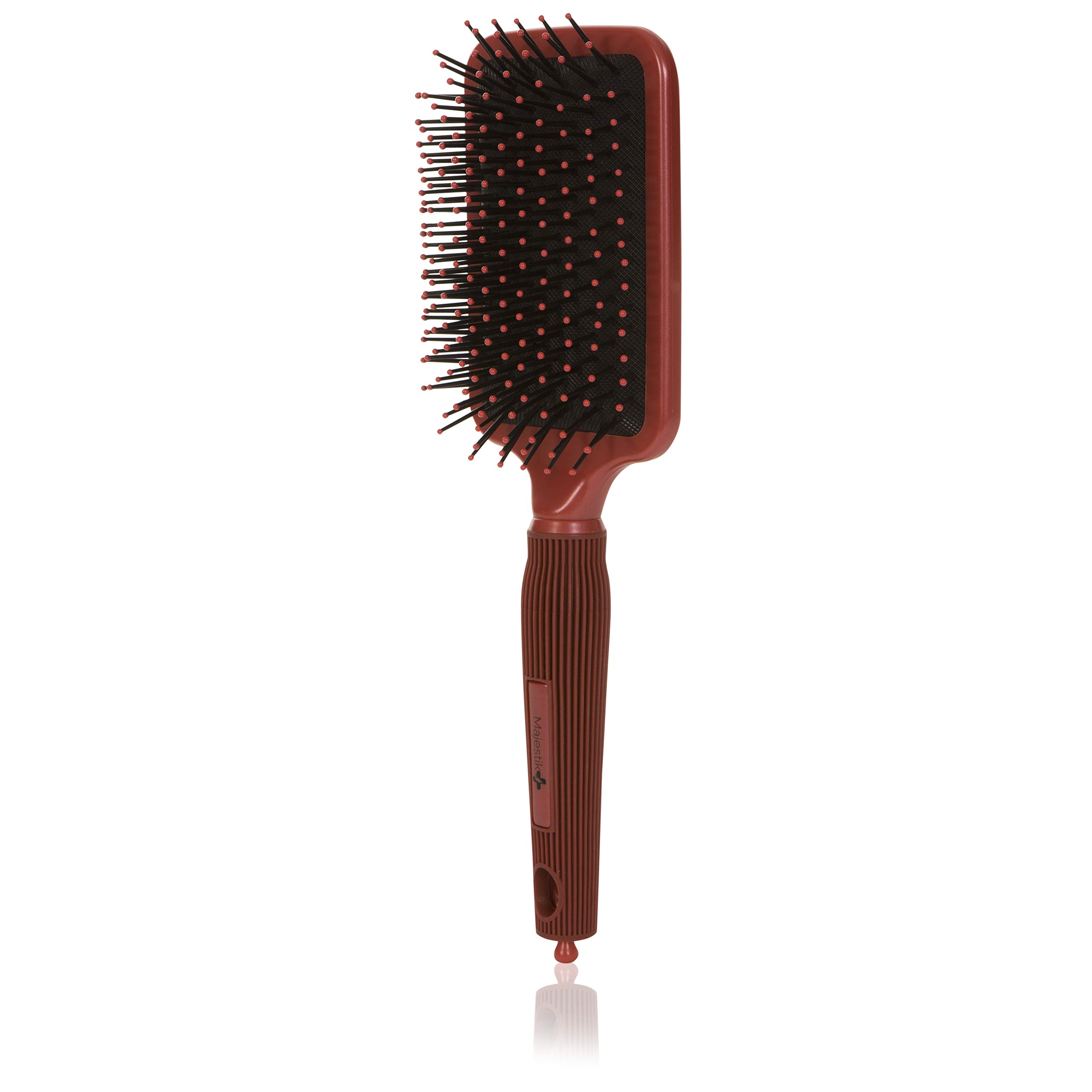 Paddle HairBrush Ionic Detangling Large Paddle Brush Eliminates Frizz Smooths Adds Shine Perfect for Detangling Straightening Blowdrying Hair By Majestik+