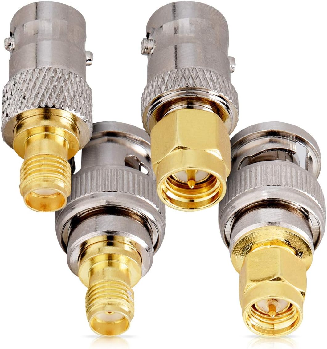 kwmobile SMA BNC Adaptor Kit, Set of 4, RF Coax Aerial Radio Adapter Antenna Male Female Converter Connectors for Radios - Image 5