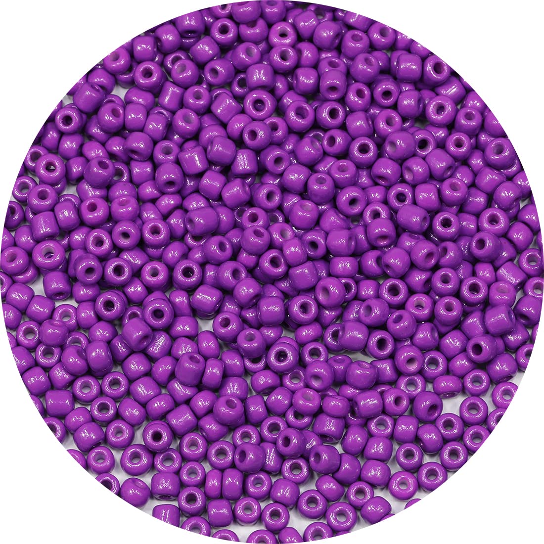 Photo 1 of Bala&Fillic Dark Purple Color 4mm Seed Beads About 1200pcs/100Grams in Bag, 6/0 Glass Craft Beads for Making Bracelet and Necklace (Dark Purple)