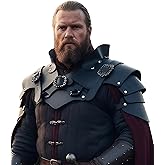 YANPLS Medieval Knight Shoulder Armor for Cosplay Renaissance Costume Viking Pauldrons for Men & Women Black