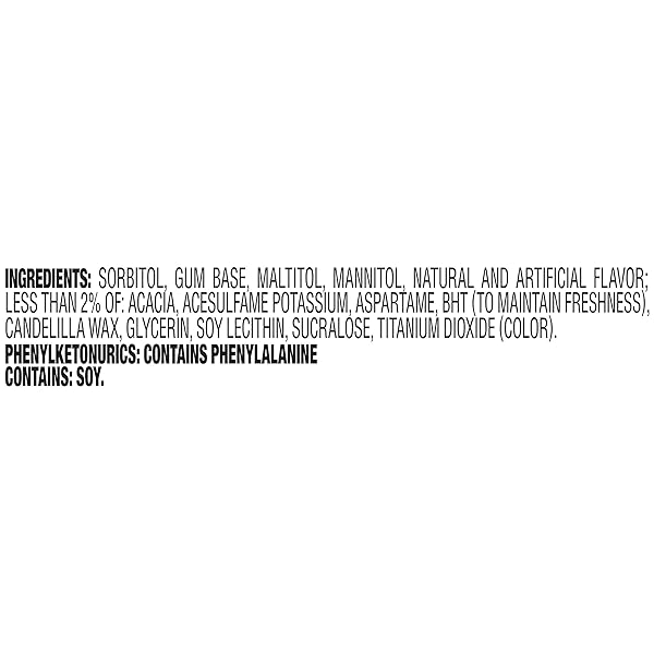 DENTYNE ICE PEPPERMINT SUGAR-FREE CHEWING GUM, 6 BOTTLES OF 60 PIECES (360 TOTAL PIECES)