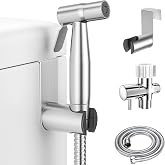 LUFEIDRA Handheld Bidet Sprayer, Adjustable Water Pressure, RV Toilet Use | Leak-Free Hose, 8/7" Brass T-valve, Fit Two-Piece Toilet, Feminine Wash, Cloth Diaper Rinse, Tank/Wall-Mount, Easy Install