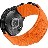 Bandletic 22mm Quick Fit Bands - Nylon Compatible with Garmin Fenix 8 45mm/Fenix 7/7 Pro/6/6 Pro/5/5 Plus/Instinct 2/Forerunner 965/955/945/935/Approach S70 47mm/S62/S60/Epix 2 Pro 47mm/Quatix 7/6/5