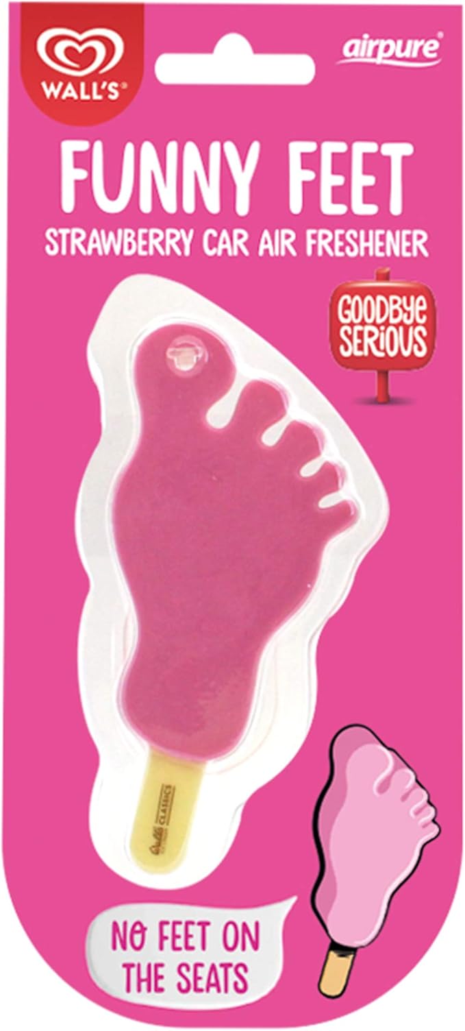 Walls Funny FEET Ice Cream Car Air Freshener by Airpure, Fun Fresheners