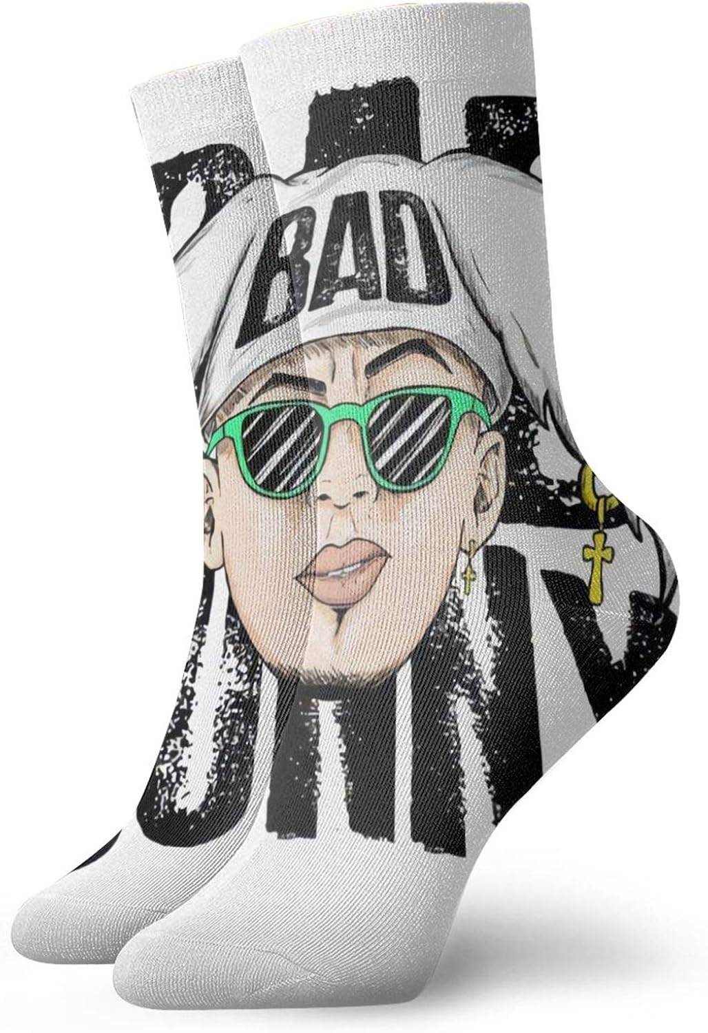 Yuanmeiju Bad Bunny Unisex Men & Womans Comfortable Casual Socks Short