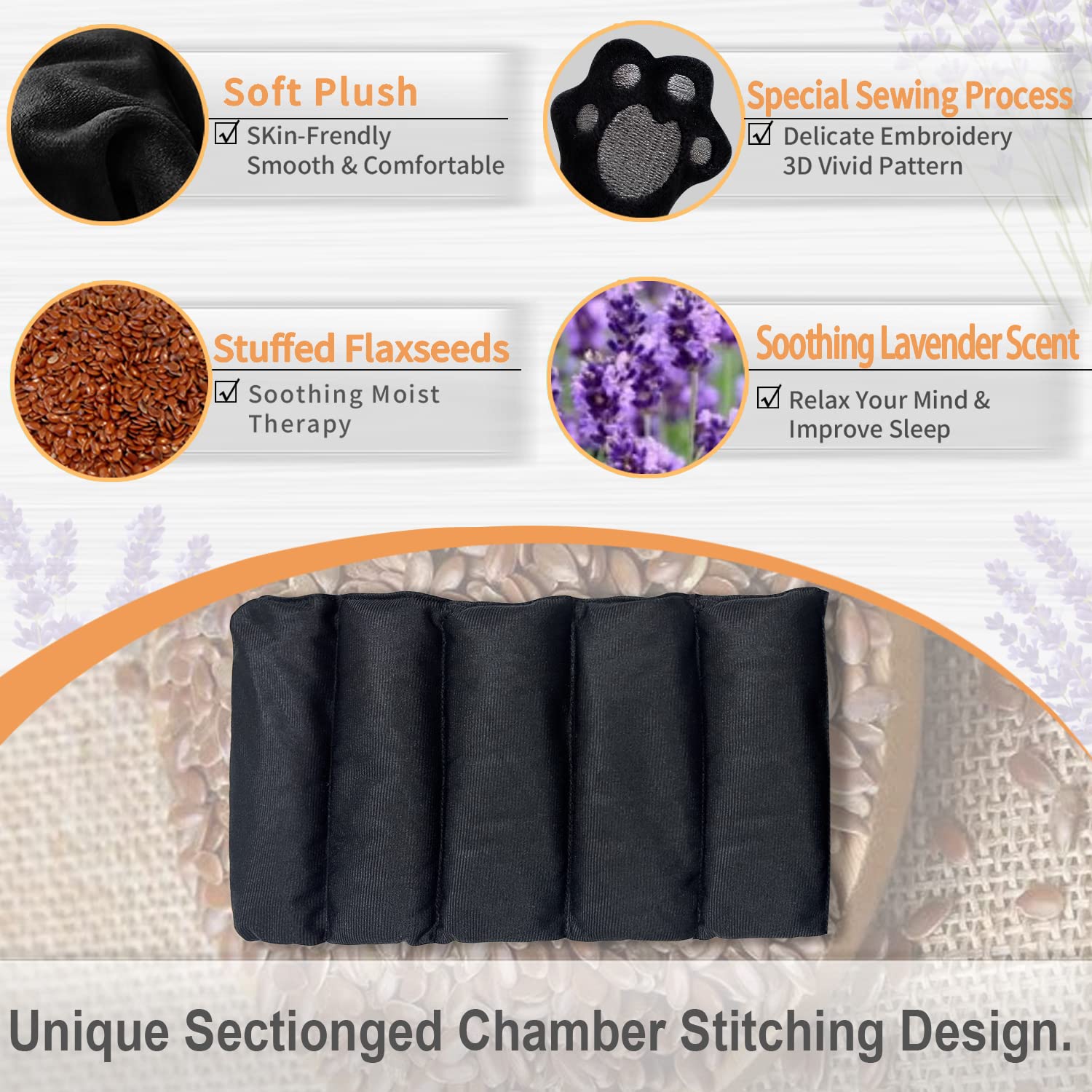 Large Microwave Heating Pad with Washable Cover 21 * 12