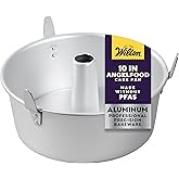 Wilton 10 Inch Angel Food Tube Cake Pan, Even Heating Aluminum Bakeware for Cakes, Made without PFAS, Packaging May Vary