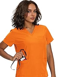 floralhue Scrubs for Women, V-Neck Scrubs Top