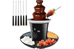 MINI Chocolate Fountain Machine Small Electric Chocolate Fondue Fountain Machine for Party for Candy Butter Cheese with Tray 
